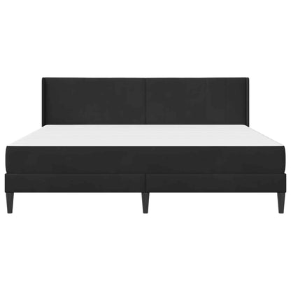 Bettrahmen mit Matratze Schwarz 180 x 200 cm Samt