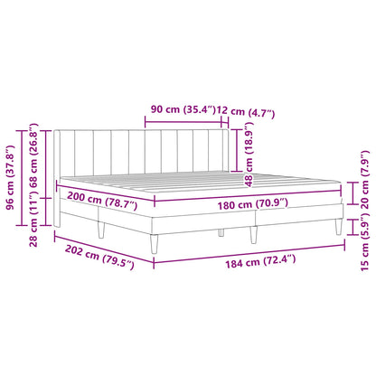 Bettrahmen mit Matratze Schwarz 180 x 200 cm Samt