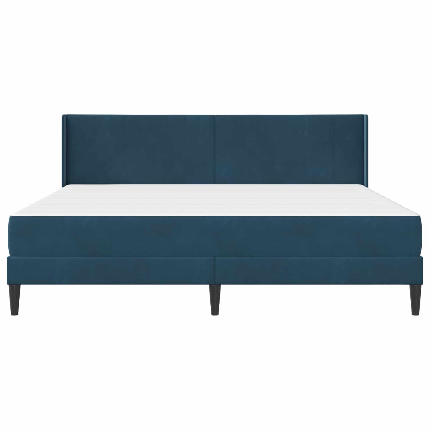 Bettrahmen mit Matratze Blau 180 x 200 cm Samt