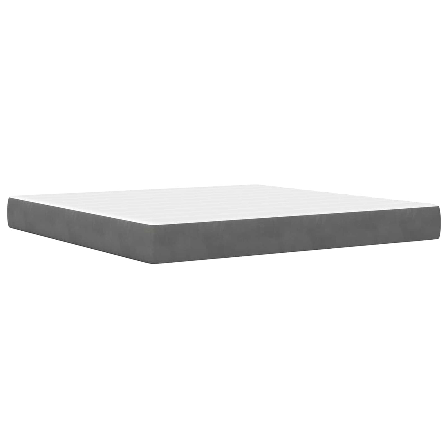 Bettrahmen mit Matratze Dunkelgrau 200 x 200 cm Samt