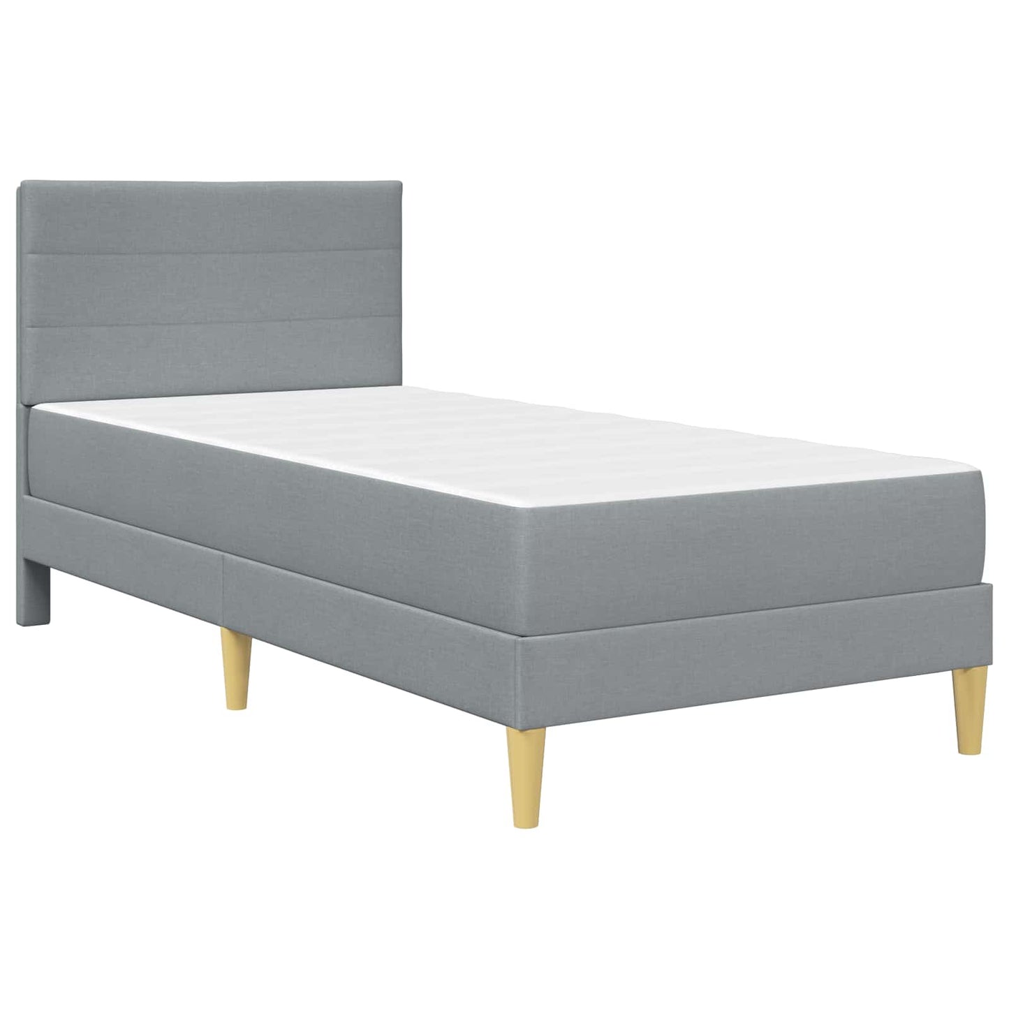 Bettrahmen Hellgrau 90 x 200 cm Polyester