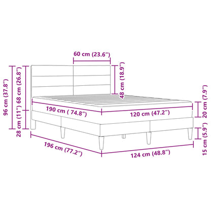 Bettrahmen Blau 120 x 190 cm Polyester