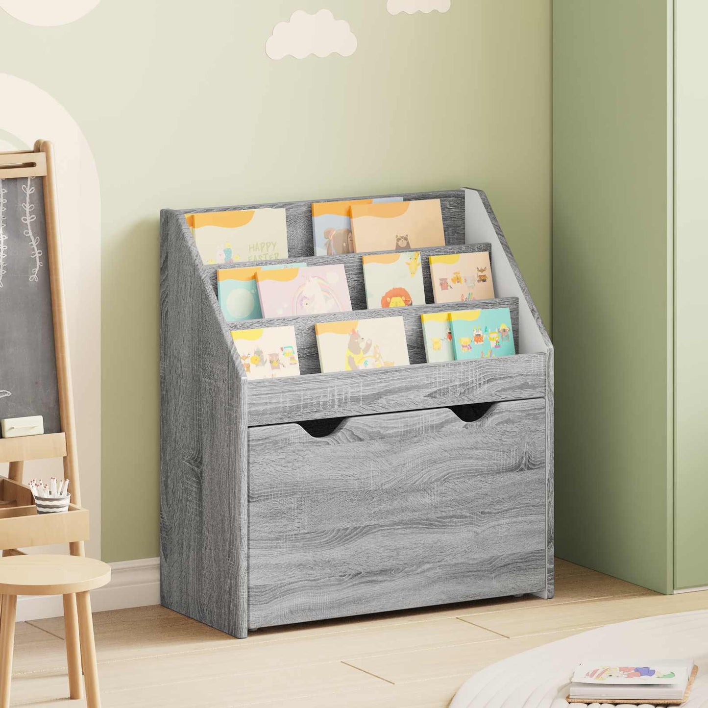 Kinderregal Graues Sonoma 60 x 29,5 x 69 cm Holzwerkstoff