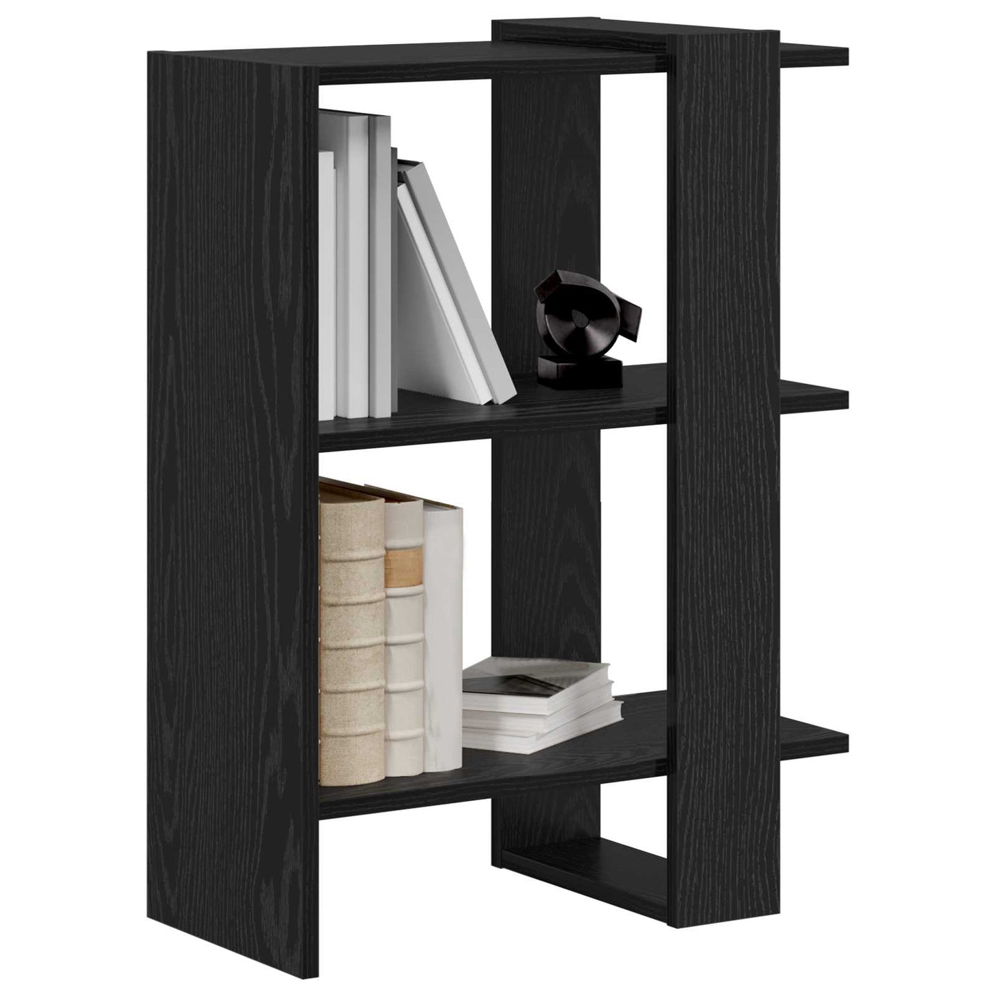 vidaXL Bücherregal Schwarz Eichen-Optik 52 x 25 x 71,5 cm