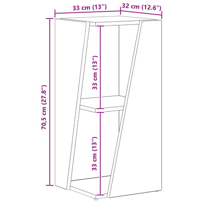 Seitenregal Beton Grau 33 x 32 x 70,5 cm Holzwerkstoff