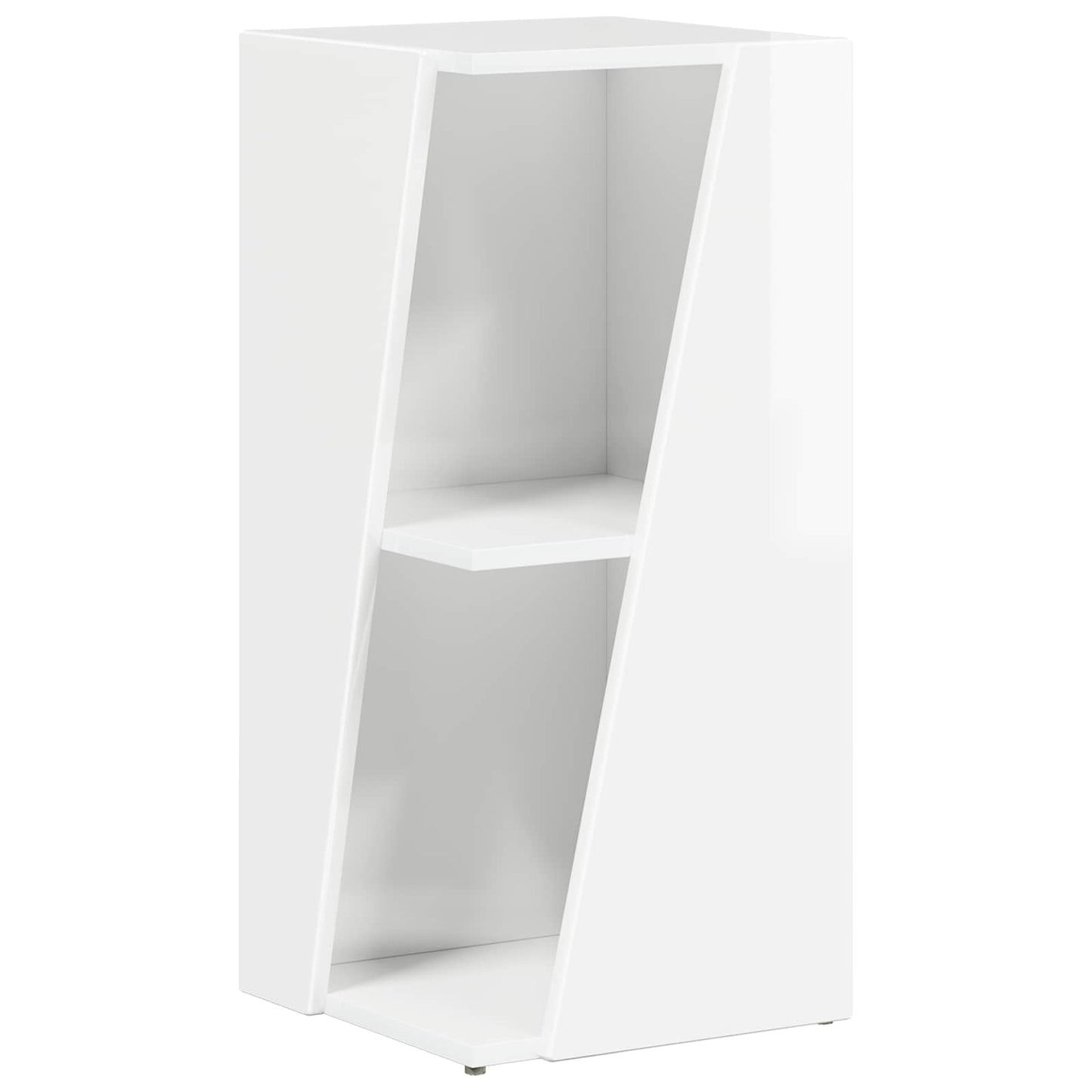 vidaXL Seitenregal Hochglanz Weiß 33 x 32 x 70,5 cm Holzwerkstoff