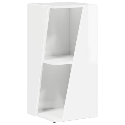 vidaXL Seitenregal Hochglanz Weiß 33 x 32 x 70,5 cm Holzwerkstoff