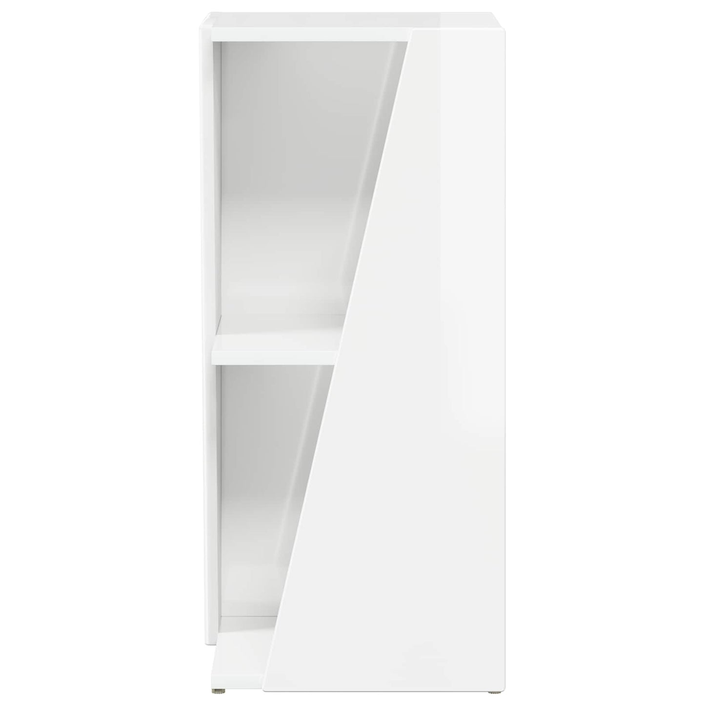 vidaXL Seitenregal Hochglanz Weiß 33 x 32 x 70,5 cm Holzwerkstoff