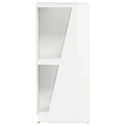 vidaXL Seitenregal Hochglanz Weiß 33 x 32 x 70,5 cm Holzwerkstoff