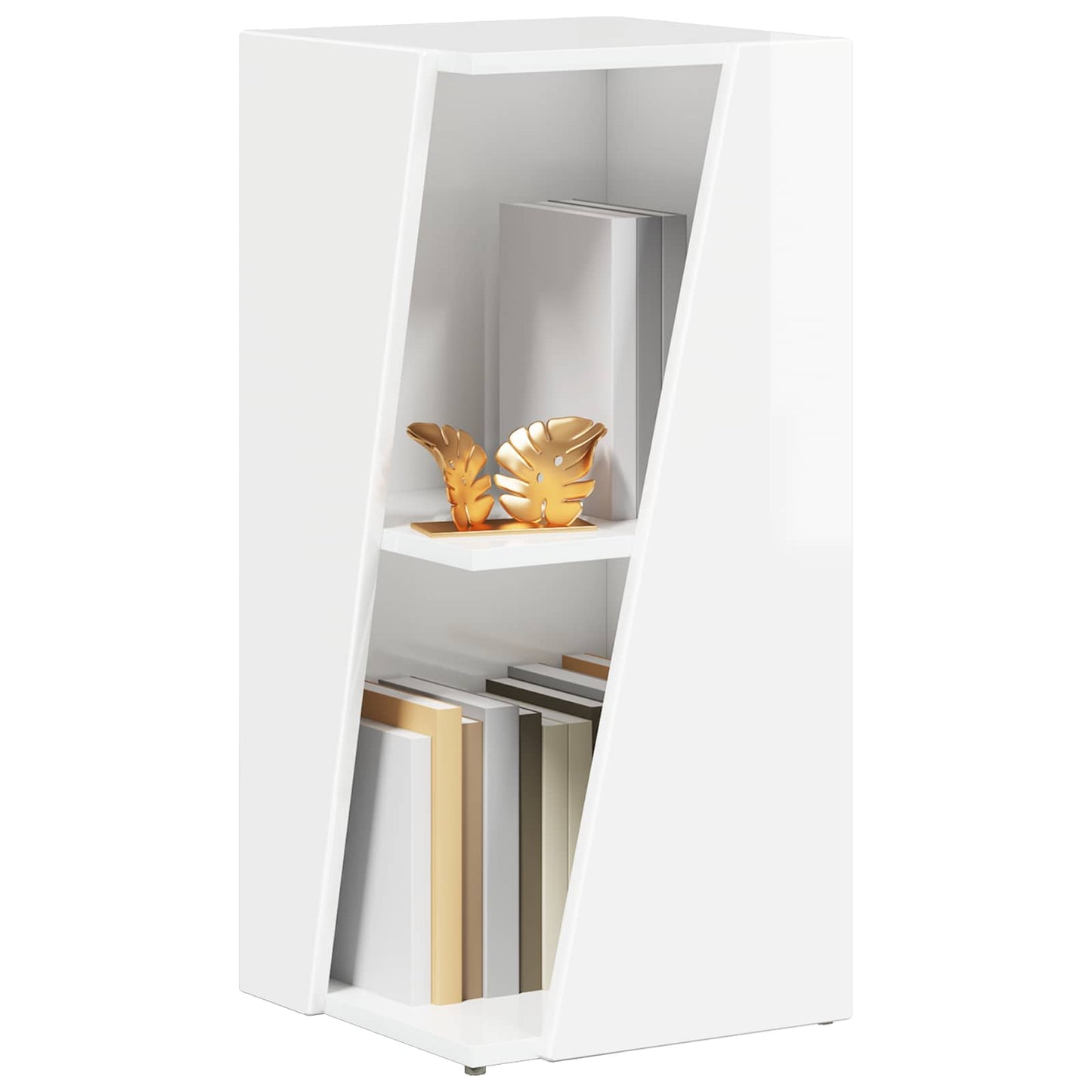 vidaXL Seitenregal Hochglanz Weiß 33 x 32 x 70,5 cm Holzwerkstoff