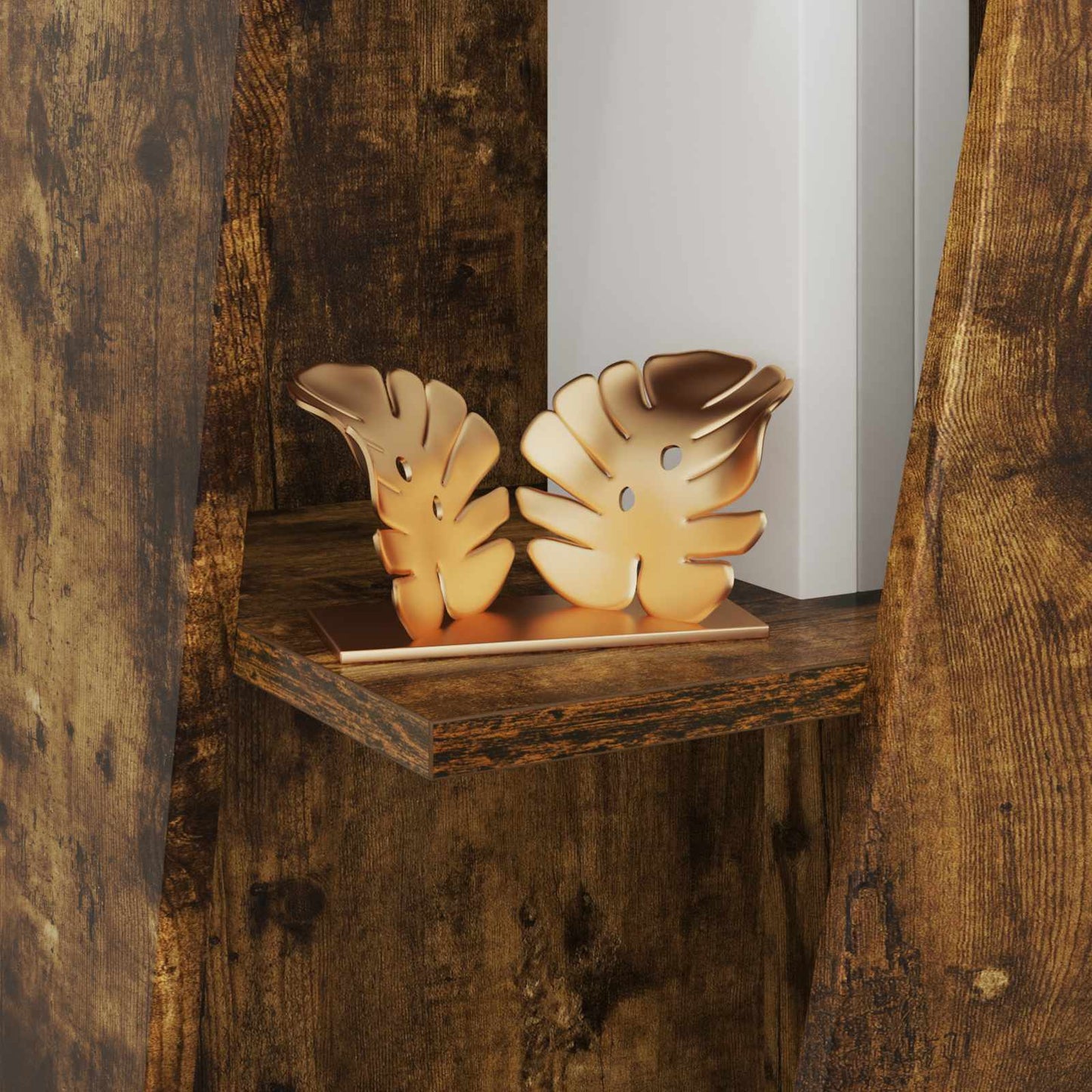 Seitenregal Geräucherte Eiche 33 x 32 x 70,5 cm Holzwerkstoff