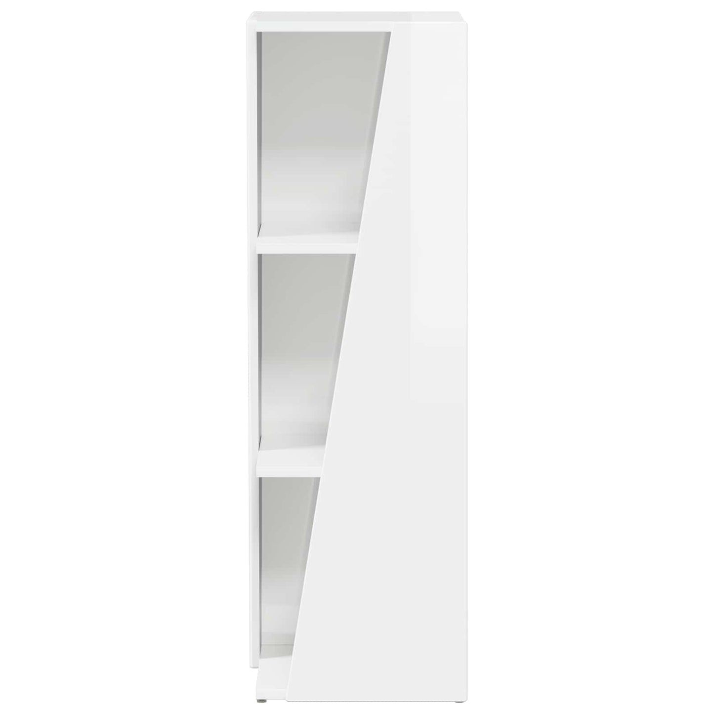 vidaXL Seitenregal Hochglanz Weiß 33 x 32 x 100,5 cm Holzwerkstoff