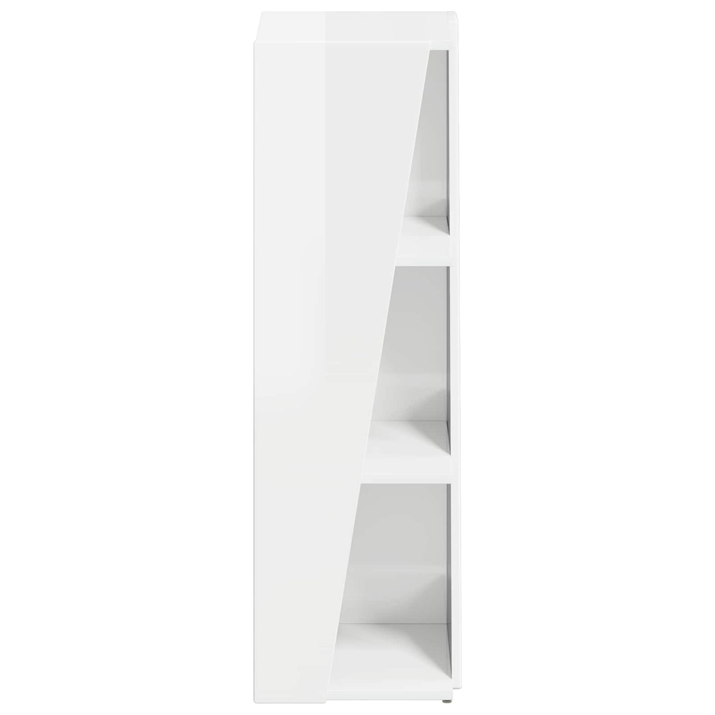 vidaXL Seitenregal Hochglanz Weiß 33 x 32 x 100,5 cm Holzwerkstoff