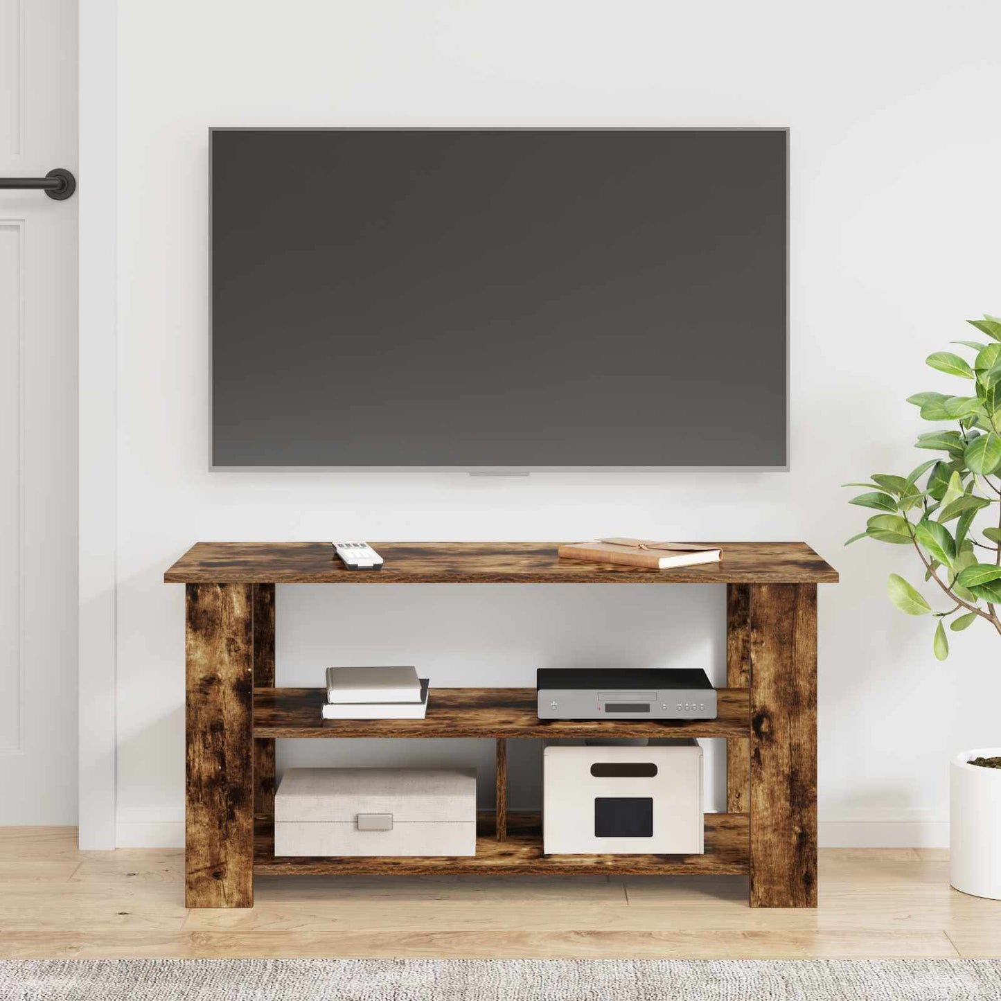 vidaXL TV-Ständer Geräucherte Eiche 100 x 40 x 50 cm