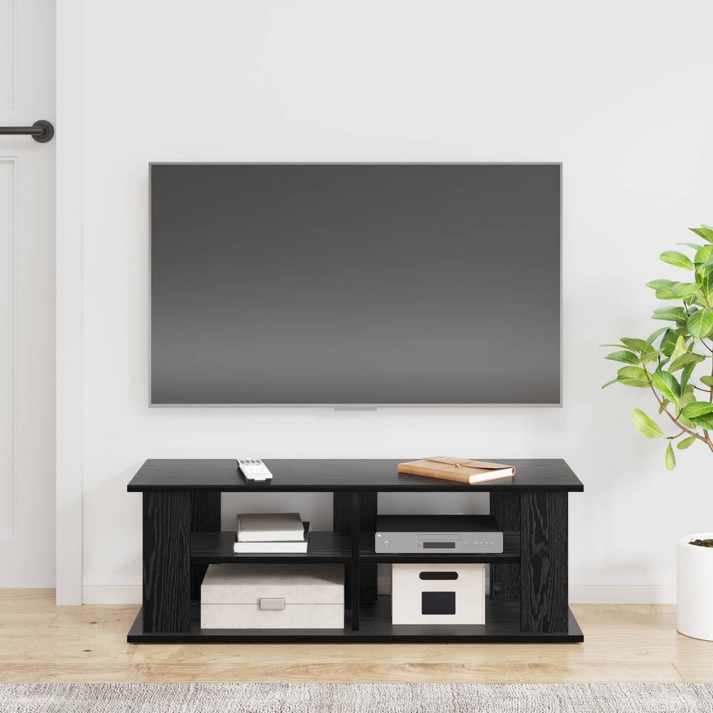 vidaXL TV-Ständer Schwarz Eichen-Optik 96 x 35 x 33,5 cm