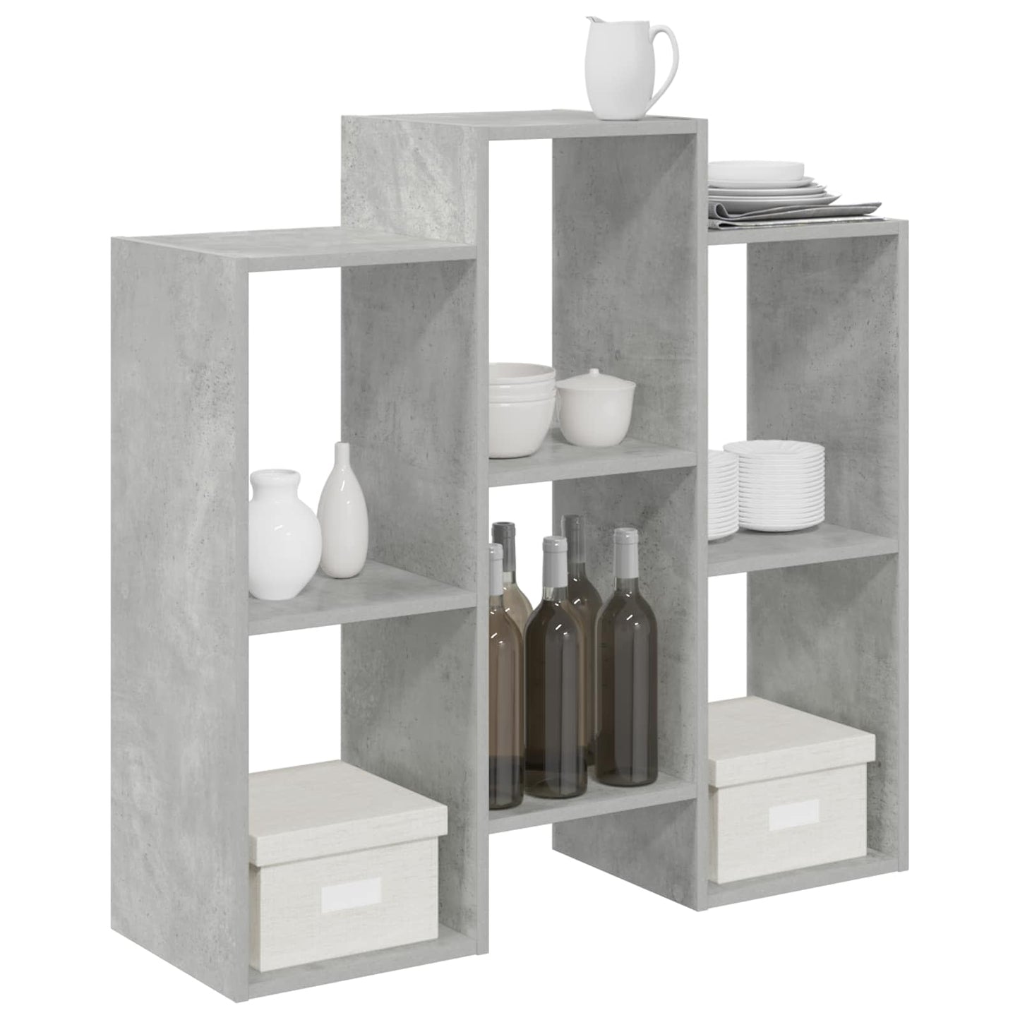 vidaXL Sideboard Beton Grau 90 x 30 x 90 cm