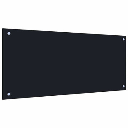 Küchenrückwand 2 pcs Schwarz 90 x 40 cm Gehärtetes Glas