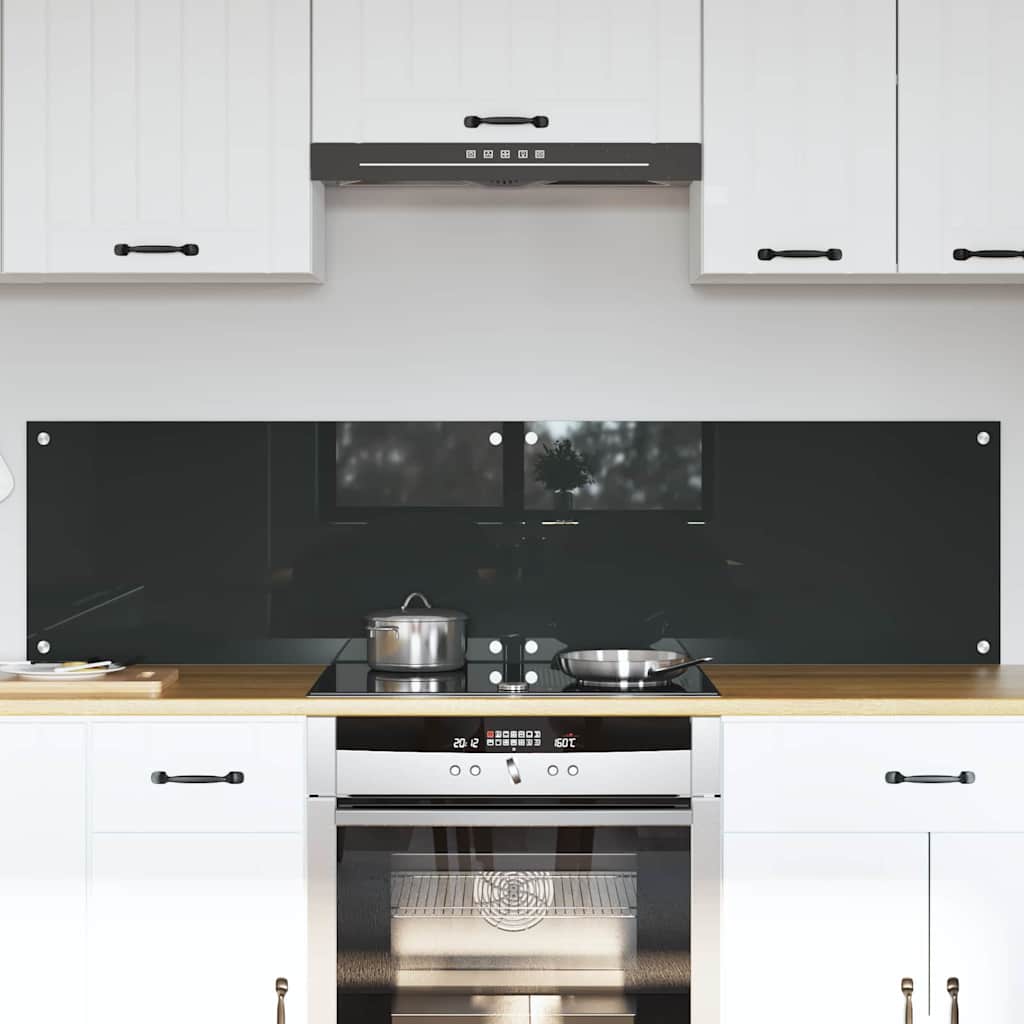 Küchenrückwand 2 pcs Dunkelgrau 80 x 40 cm Gehärtetes Glas