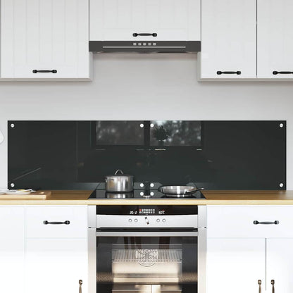 Küchenrückwand 2 pcs Dunkelgrau 80 x 40 cm Gehärtetes Glas