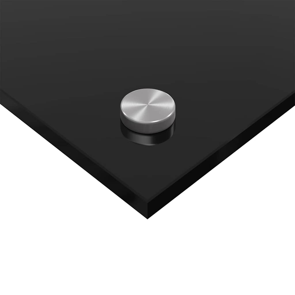 Küchenrückwand 2 pcs Schwarz 110 x 40 cm Gehärtetes Glas
