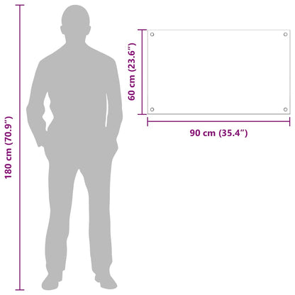 Küchenrückwand 2 pcs Weiß 90 x 60 cm Gehärtetes Glas