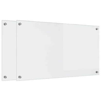 Küchenrückwand 2 pcs Transparent 90 x 50 cm Gehärtetes Glas