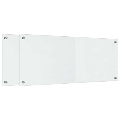 Küchenrückwand 2 pcs Transparent 100 x 40 cm Gehärtetes Glas