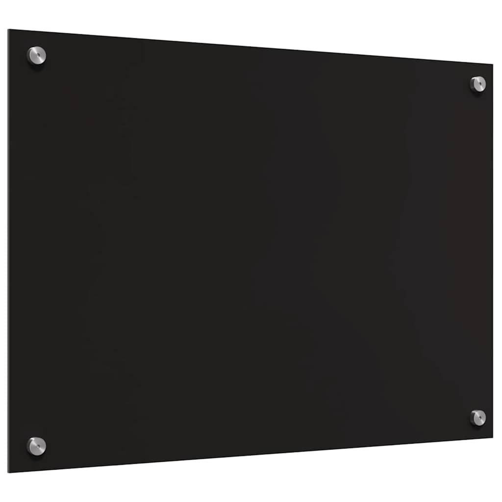 Küchenrückwand 2 pcs Schwarz 70 x 50 cm Gehärtetes Glas