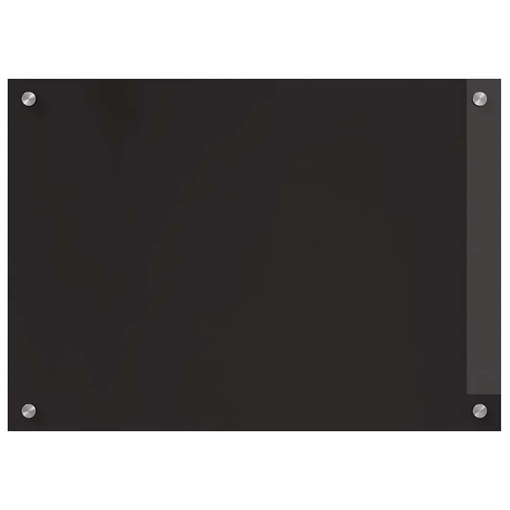 Küchenrückwand 2 pcs Schwarz 70 x 50 cm Gehärtetes Glas
