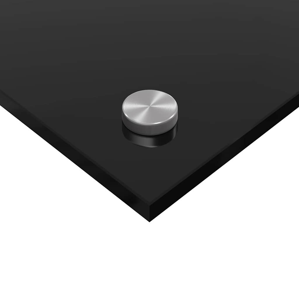 Küchenrückwand 2 pcs Schwarz 90 x 40 cm Gehärtetes Glas