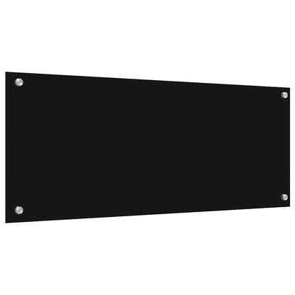 Küchenrückwand 2 pcs Schwarz 100 x 40 cm Gehärtetes Glas