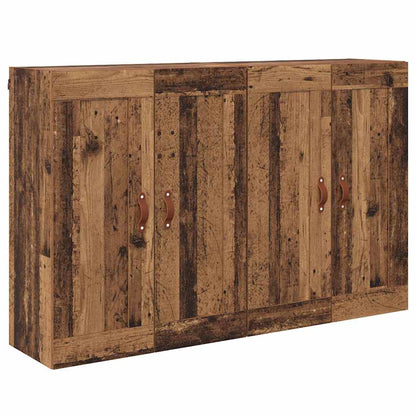vidaXL Wandmontierter Schrank 2 pcs Altholz 69,5 x 34 x 90 cm