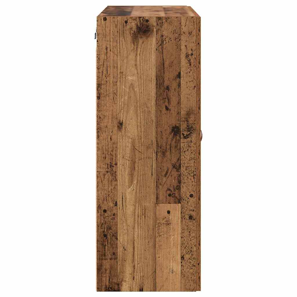 vidaXL Wandmontierter Schrank 2 pcs Altholz 69,5 x 34 x 90 cm