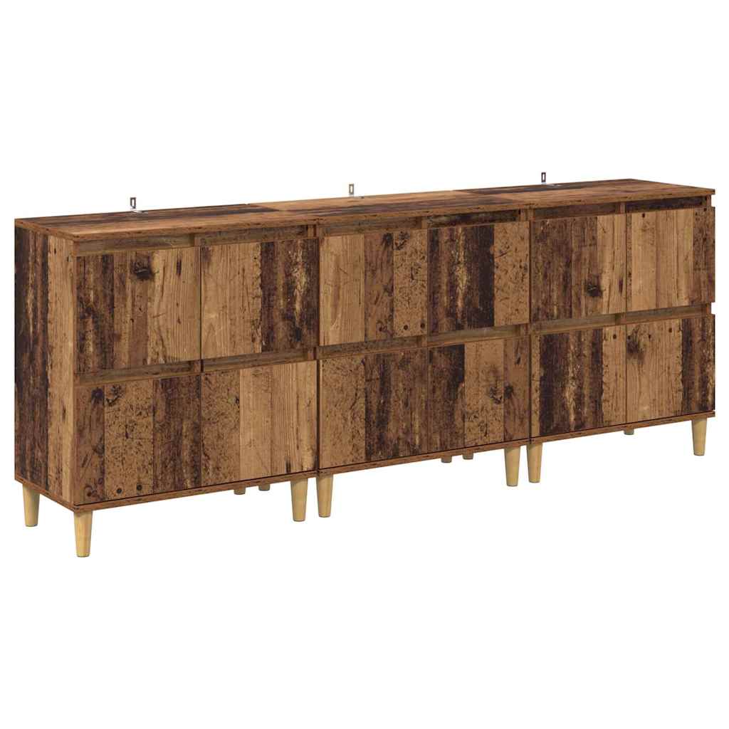 Sideboards 3 pcs Altholz 60 x 35 x 70 cm Holzwerkstoff