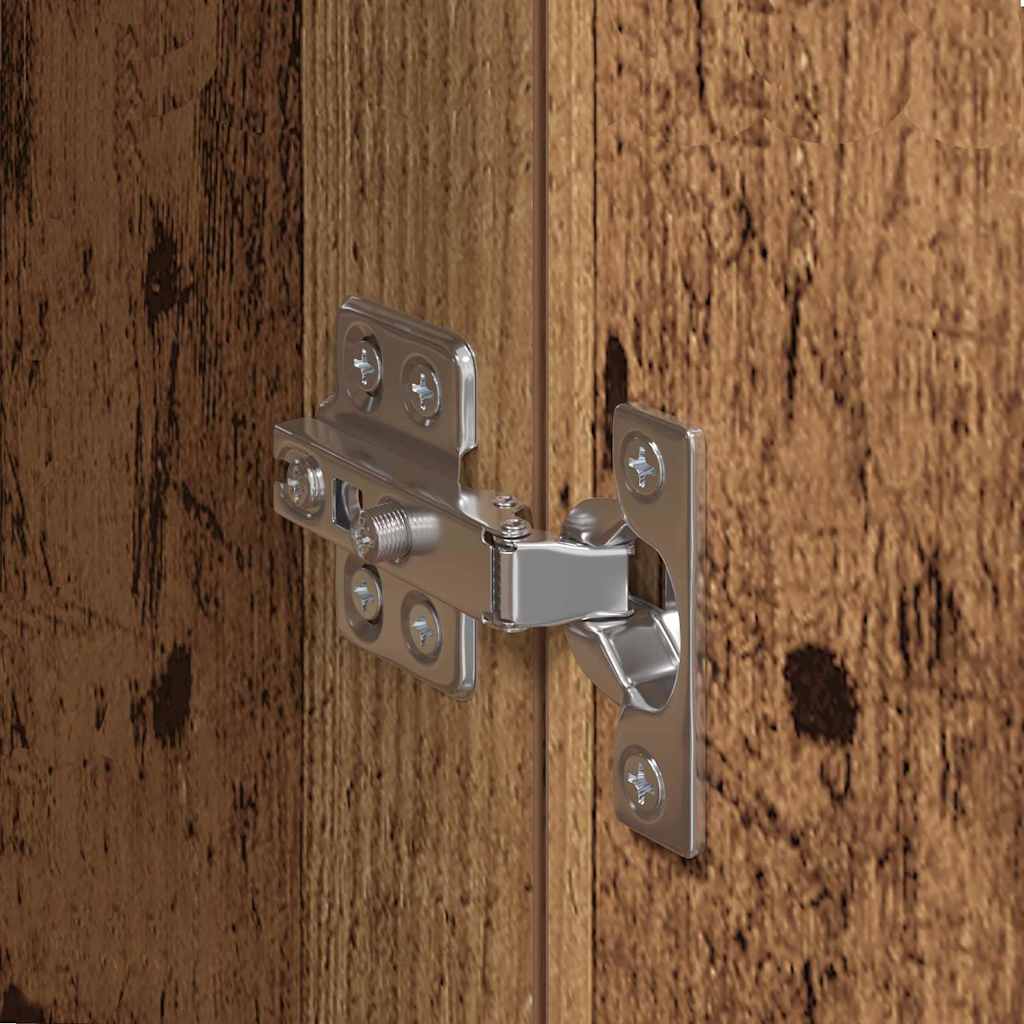 vidaXL Wandmontierter Schrank 2 pcs Altholz 69,5 x 34 x 90 cm