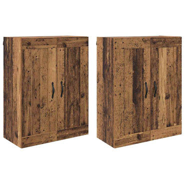 vidaXL Wandmontierter Schrank 2 pcs Altholz 69,5 x 34 x 90 cm