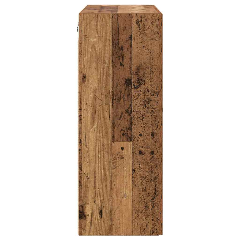 vidaXL Wandmontierter Schrank 2 pcs Altholz 69,5 x 34 x 90 cm