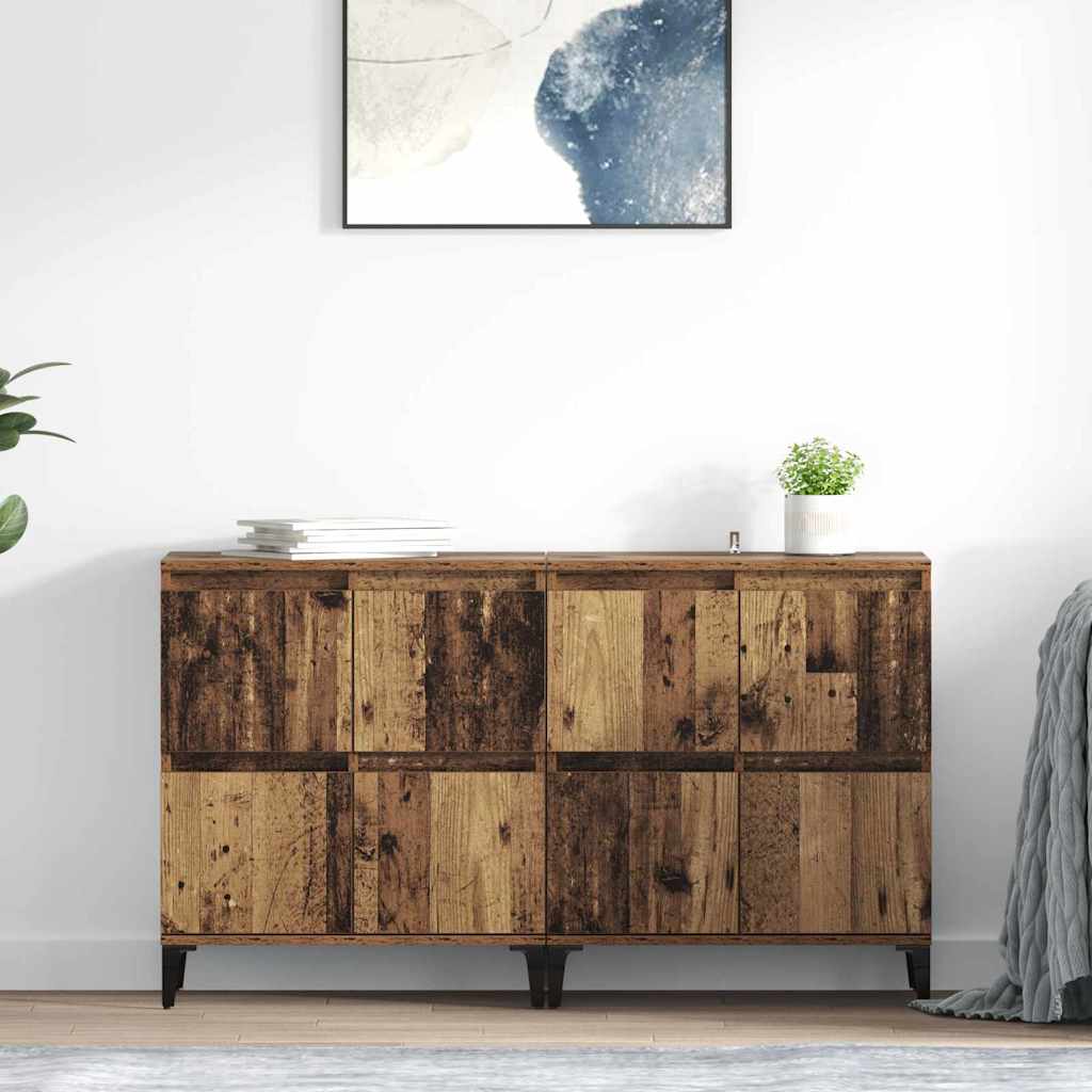 vidaXL Sideboards 2 pcs Altholz 60 x 35 x 70 cm Holzwerkstoff