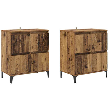 vidaXL Sideboards 2 pcs Altholz 60 x 35 x 70 cm Holzwerkstoff