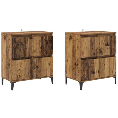 vidaXL Sideboards 2 pcs Altholz 60 x 35 x 70 cm Holzwerkstoff
