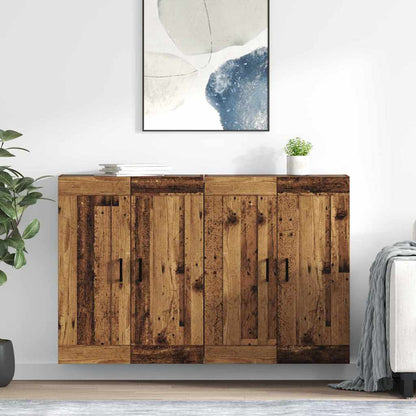 vidaXL Wandmontierter Schrank 2 pcs Altholz 69,5 x 34 x 90 cm