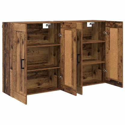 vidaXL Wandmontierter Schrank 2 pcs Altholz 69,5 x 34 x 90 cm