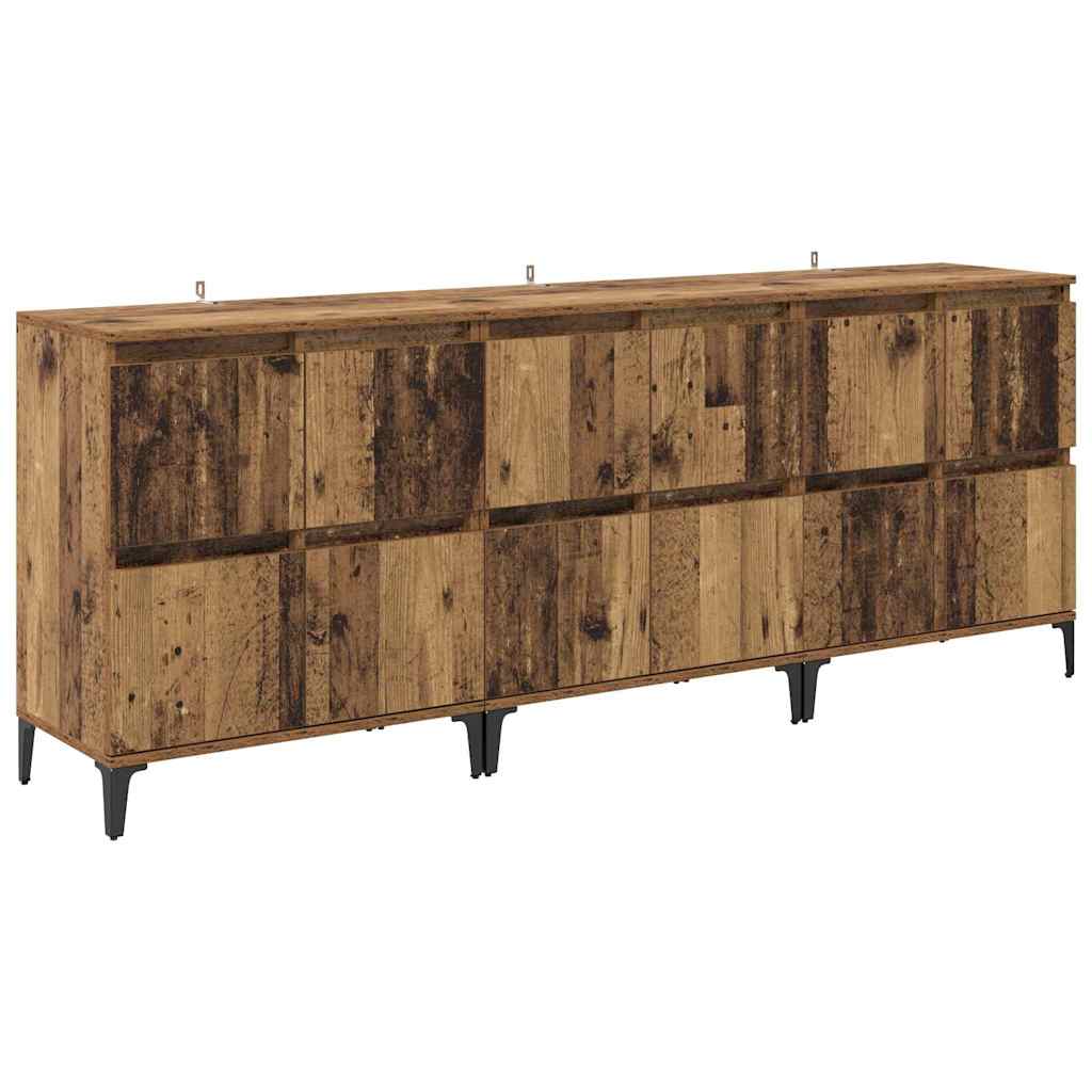 vidaXL Sideboards 3 pcs Altholz 60 x 35 x 70 cm Holzwerkstoff