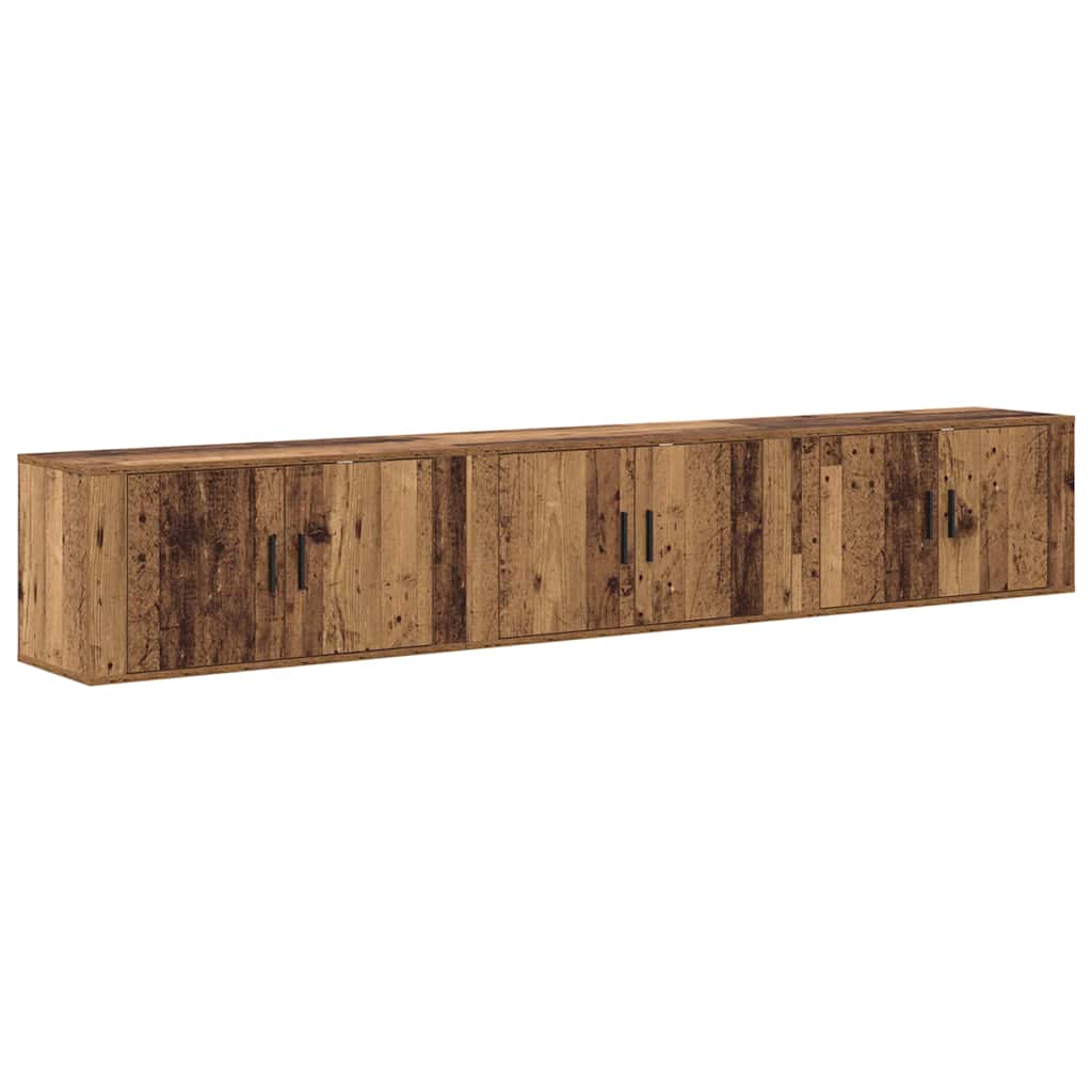 vidaXL Wand-TV-Schrank Set 3 pcs Altholz 80 x 34,5 x 40 cm