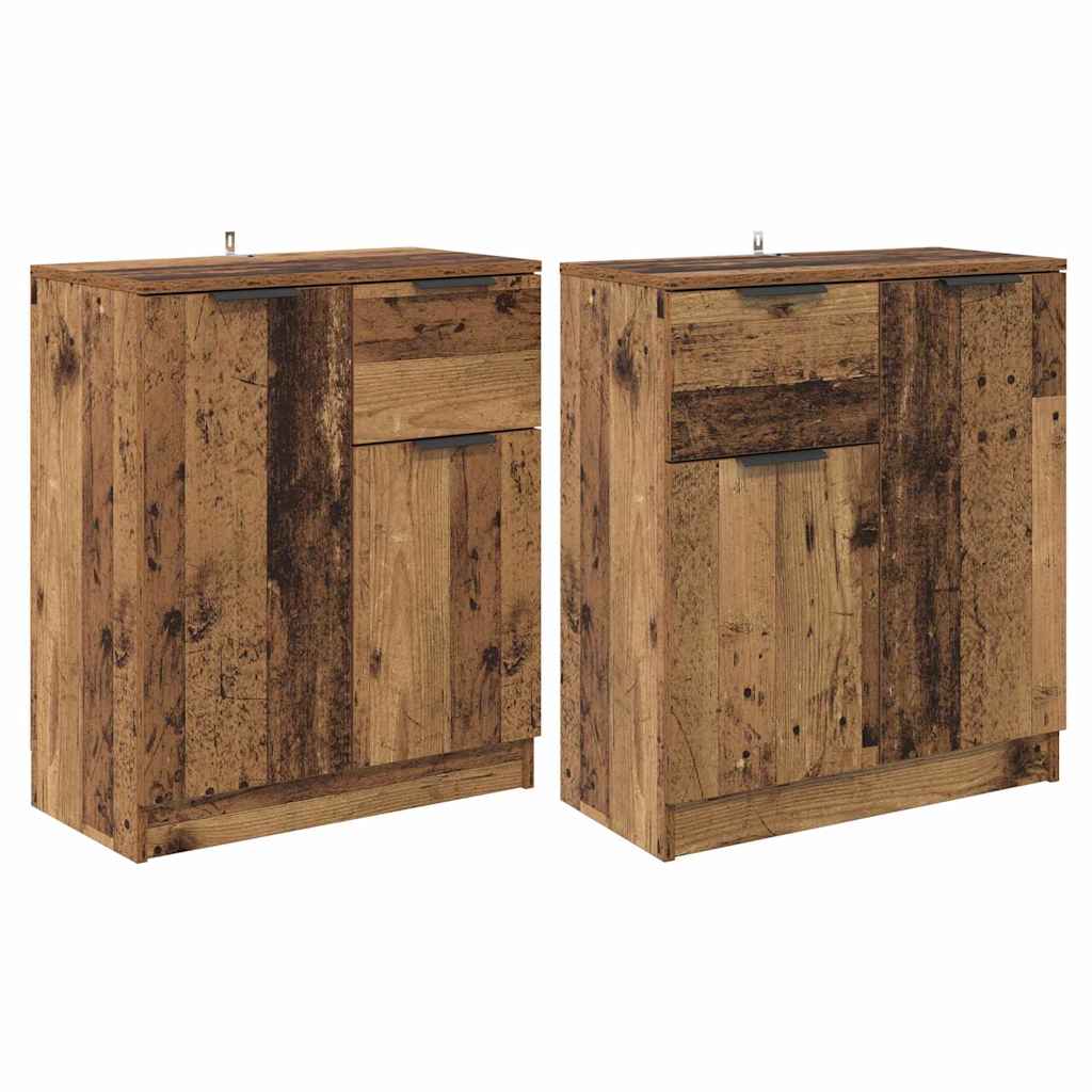 Sideboards 2 pcs Altholz 60 x 30 x 70 cm Holzwerkstoff