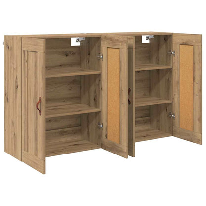 vidaXL Wandmontierter Schrank 2 pcs Artisan-Eiche 69,5 x 34 x 90 cm