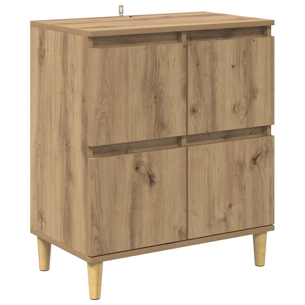 vidaXL Sideboards 3 pcs Artisan-Eiche 60 x 35 x 70 cm Holzwerkstoff