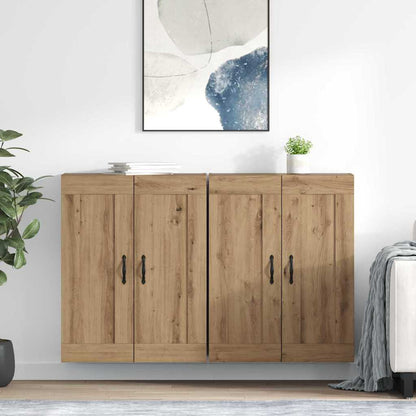 vidaXL Wandmontierter Schrank 2 pcs Artisan-Eiche 69,5 x 34 x 90 cm