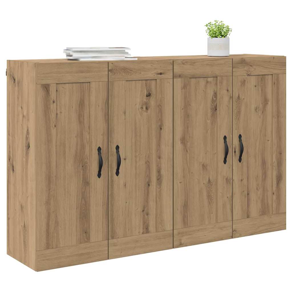 vidaXL Wandmontierter Schrank 2 pcs Artisan-Eiche 69,5 x 34 x 90 cm