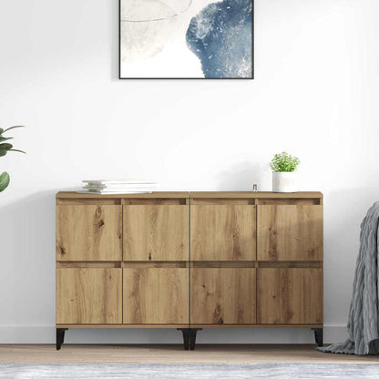 vidaXL Commodes 2 pcs Chêne Artisan 60 x 35 x 70 cm Bois d'ingénierie
